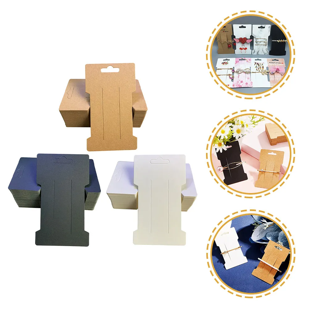 

Jewelry Display Paper Card Hair Clip Card with Pre-Cut Holes for Hair Bow Headdress Organizing Packaging Craft Supplies