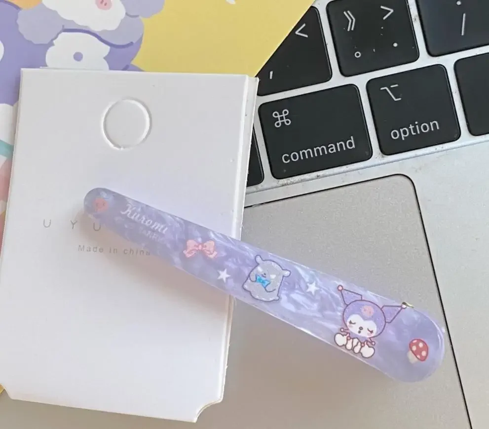 Sanrio KT Cat Hair Clip Cartoon Figure My Melody Hello Kitty Y2K Kawaii Headdress Barrette Bang Clip Bow Hairpins Birthday Gifts