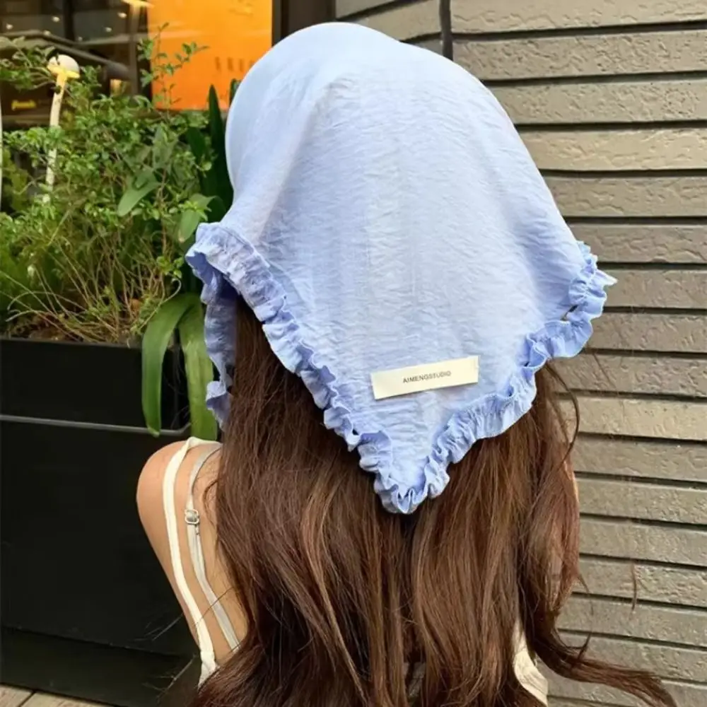 

Cotton Duckbill Turban Hat Adjustable UV Protection Headscarf Baseball Cap Ruffled Edge Hip Hop Hat Popular Baseball Hat