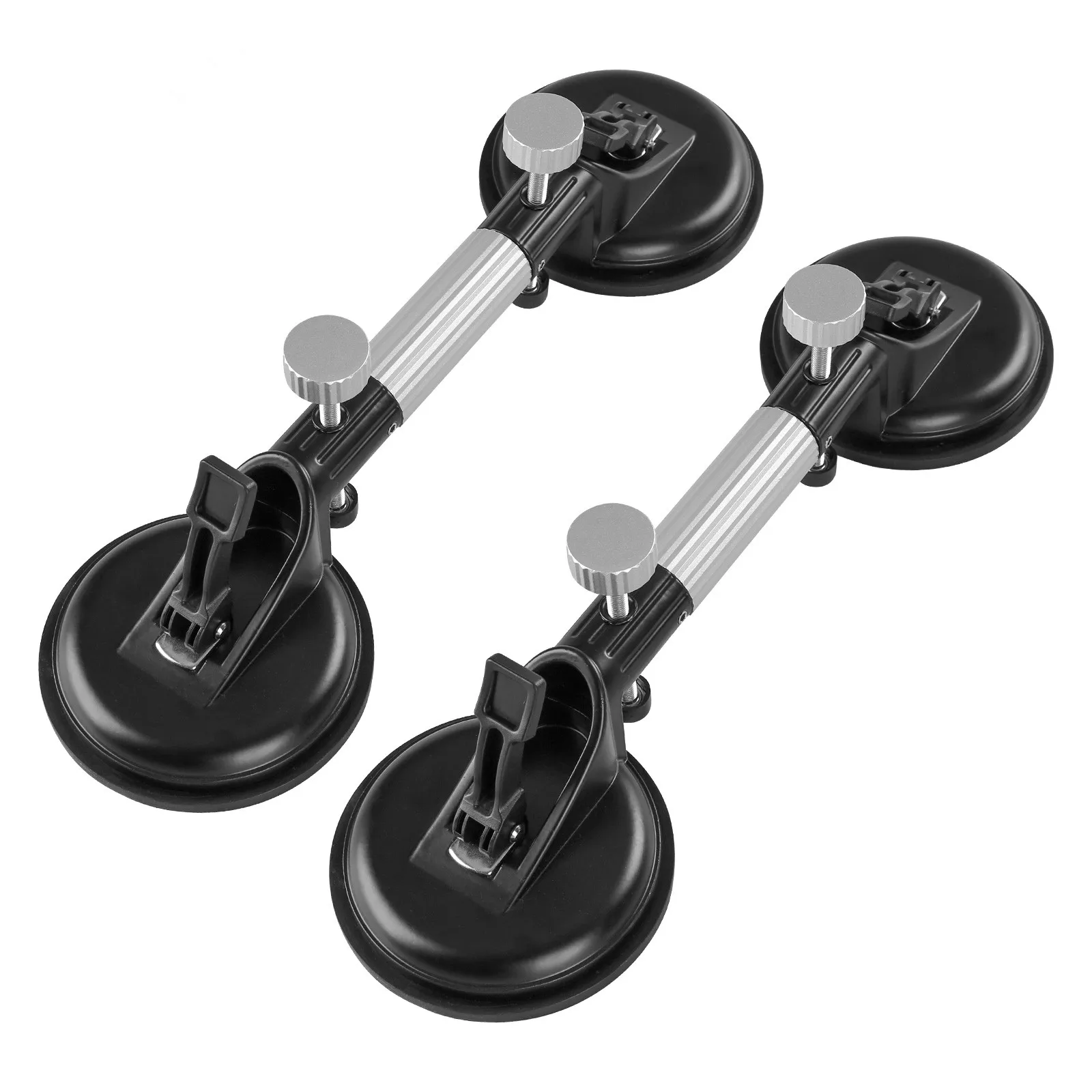 LOZLIN Suction Cups Heavy Duty Aluminum Vacuum Plate Handle Glass Holder Hooks to Lift Large Glass/Tile Lifter/Moving Glass/Pad