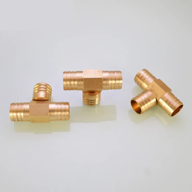 1Pcs High Quality Brass T Shape 3 Way Push-in Quick Connector  for Air Water Hose Tube Pneumatic Plumbing Branch Fitting