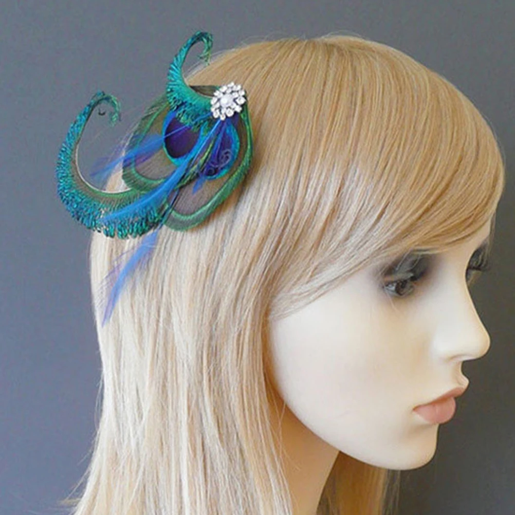 

Hair Clips Blue European Style Lightweight 1920s Party Accessories Halloween Tea Hat Women Fascinators