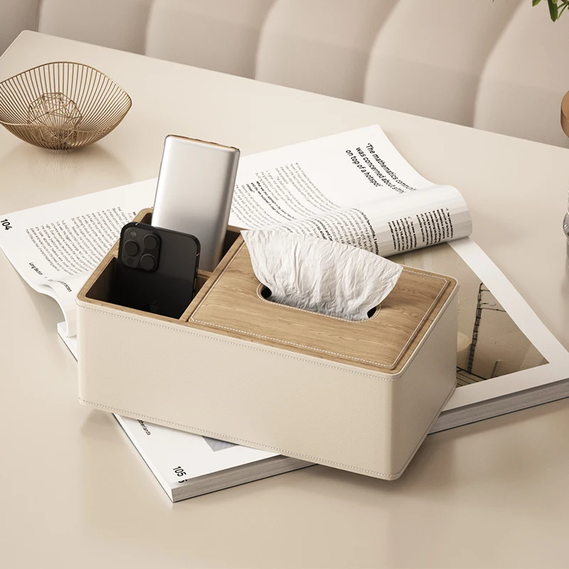 

Легкая, роскошная и высококачественная коробка для салфеток для гостиной, многофункциональная, с держателем для пульта дистанционного управления, креативный дизайн, идеальная.