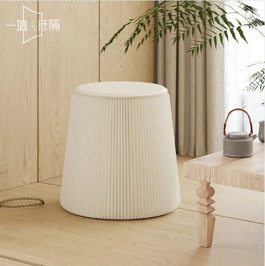 Household simple entry low stool shoe changing stool telescopic folding bedside stool can be stacked creative multi-functional f