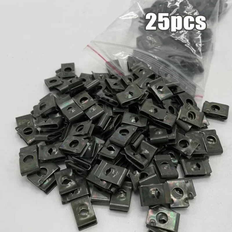 Mixed Metall Selbstschneidende Schrauben Verschluss U-förmige Clips Auto Motorrad Anti-rost Schraube RetainerClip für Roller ATV Moped E-bike