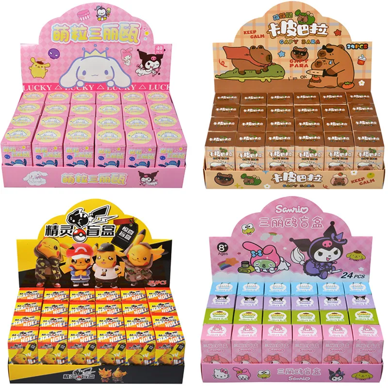 

2025** аниме Sanrio Hello Kitty Kuromi брелок-подвеска фигурки Покемон Пикачу брелок слепая коробка игрушка для детей Рождественский подарок