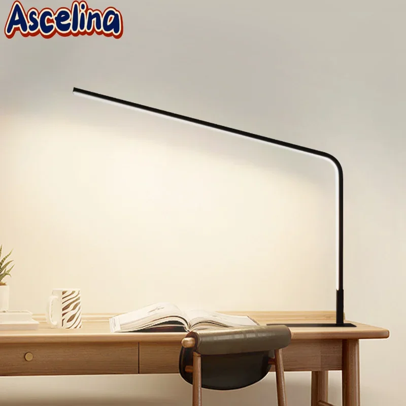 Modern LED Table Lamp Minimalist Black USB Dimmable Desktop Fill Light For Study Bedroom Bedside Coffee Shop Indoor Illumination