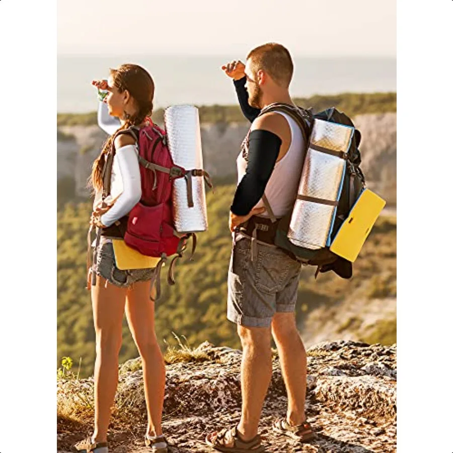 8 Pairs UV Cooling Sun Protection Sleeves to Cover Arms Ice Silk Cooling Comprion Sleeve for Men Women