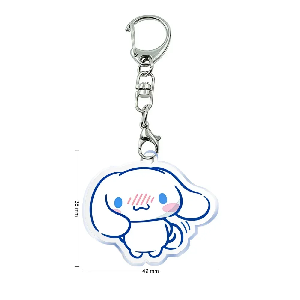 

Transparent Acrylic Keychain Cinnamoroll Sanrio Keychain Cartoon Key Holder Acrylic Jewelry For Kids Birthday Gifts