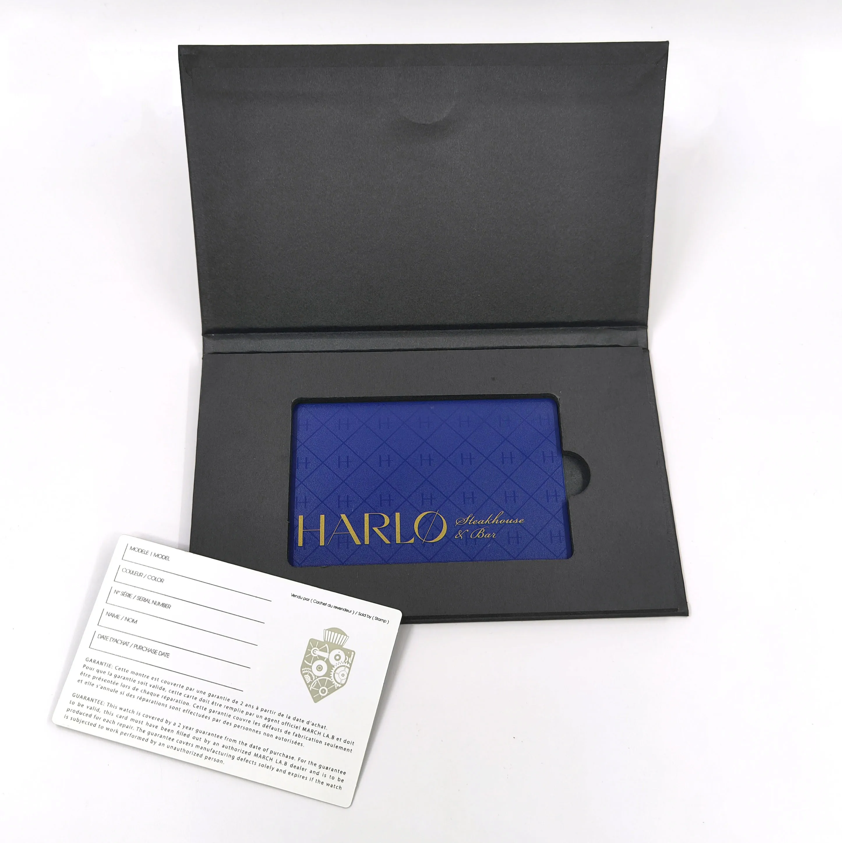 Customized query High Quality Custom Printing Full Color Stainless Steel NFC Card Packaging Box Black Durable Metal Card Holders