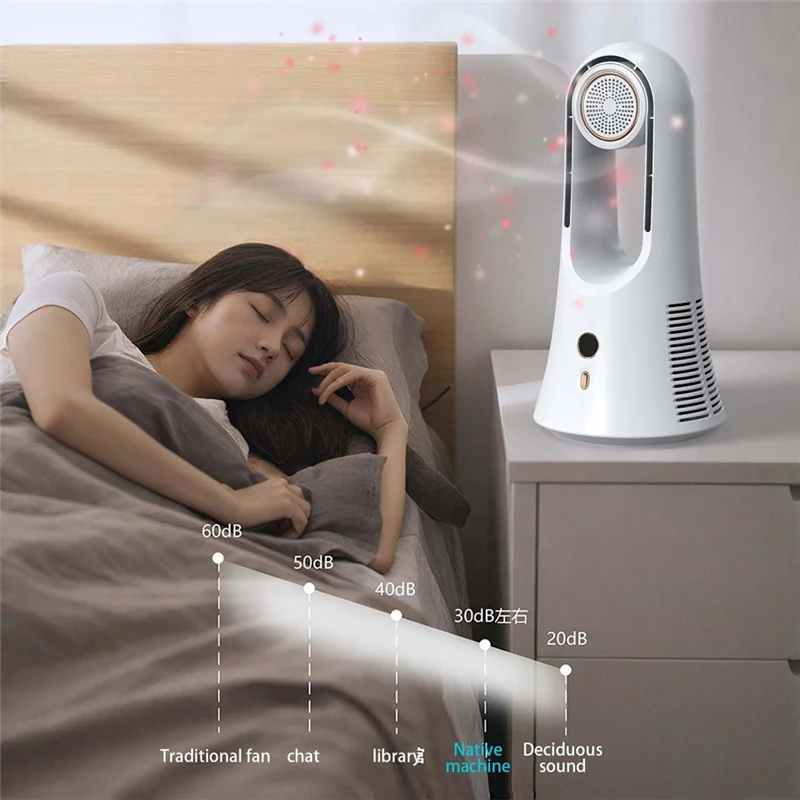 Abgr-ventilador de mesa portátil 14.2 Polegada ventilador frio com compartimento de armazenamento de aromaterapia ventilador de mesa silencioso para presentes do quarto de escritório em casa