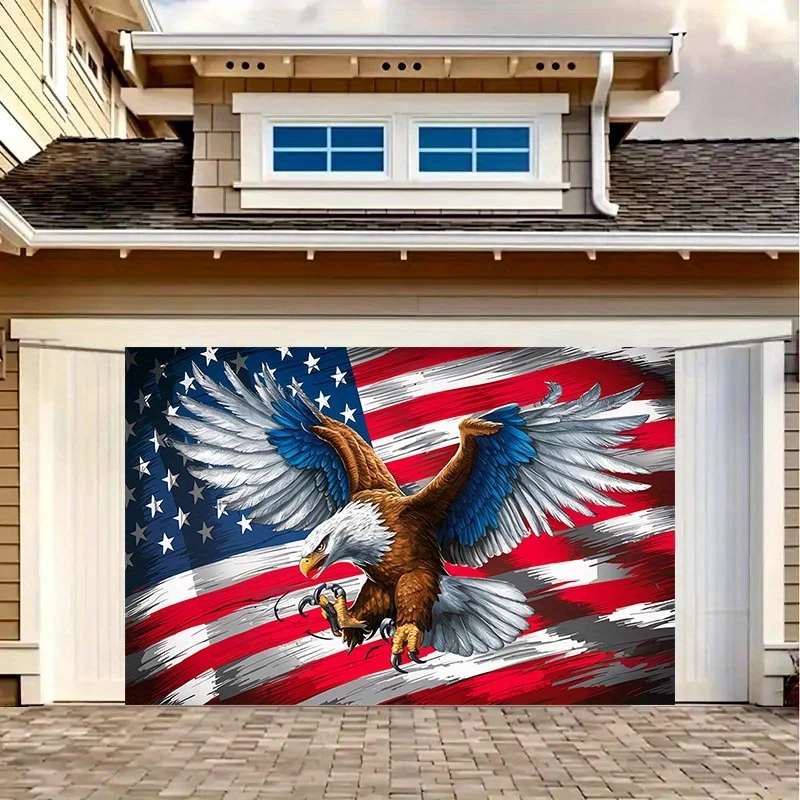 VIKAMA American Eagle Flag Tapestry, Party Background Decor Banner, Independence Day National Home Decoration Wall Hanging