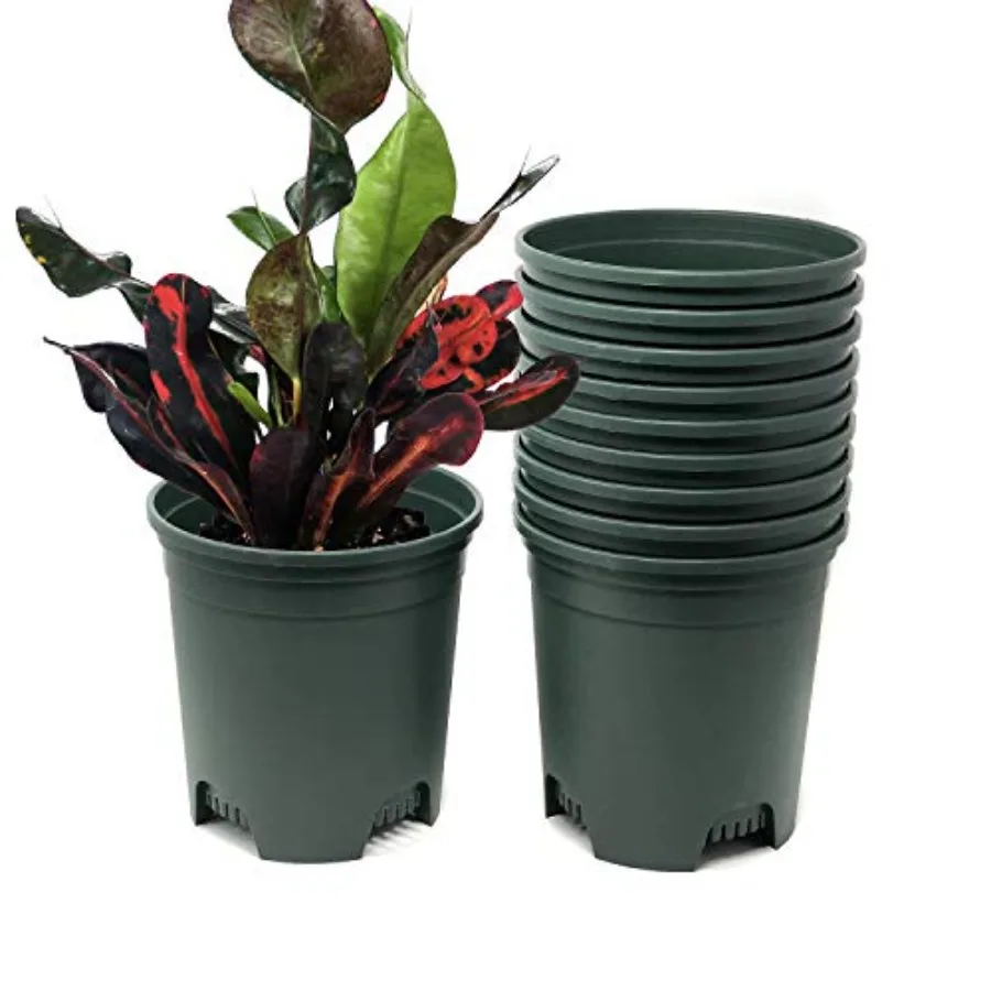 

Wholesale 30-Pack 1.5-Gallon Nursery Pots for Indoor/Outdoor Gardening, Green Plastic Planters with Drainage Holes, Lightweight