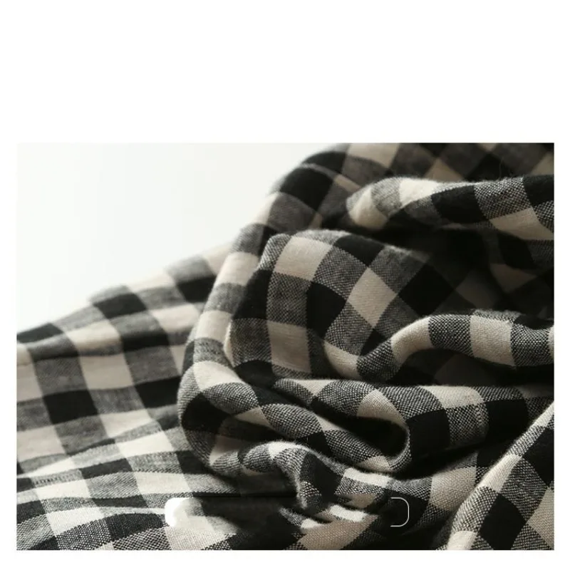 Spring Autumn Women's Clothing Elastic High Waisted Contrast Color Flattering Pockets Plaid Casual Trousers Trousers Pants