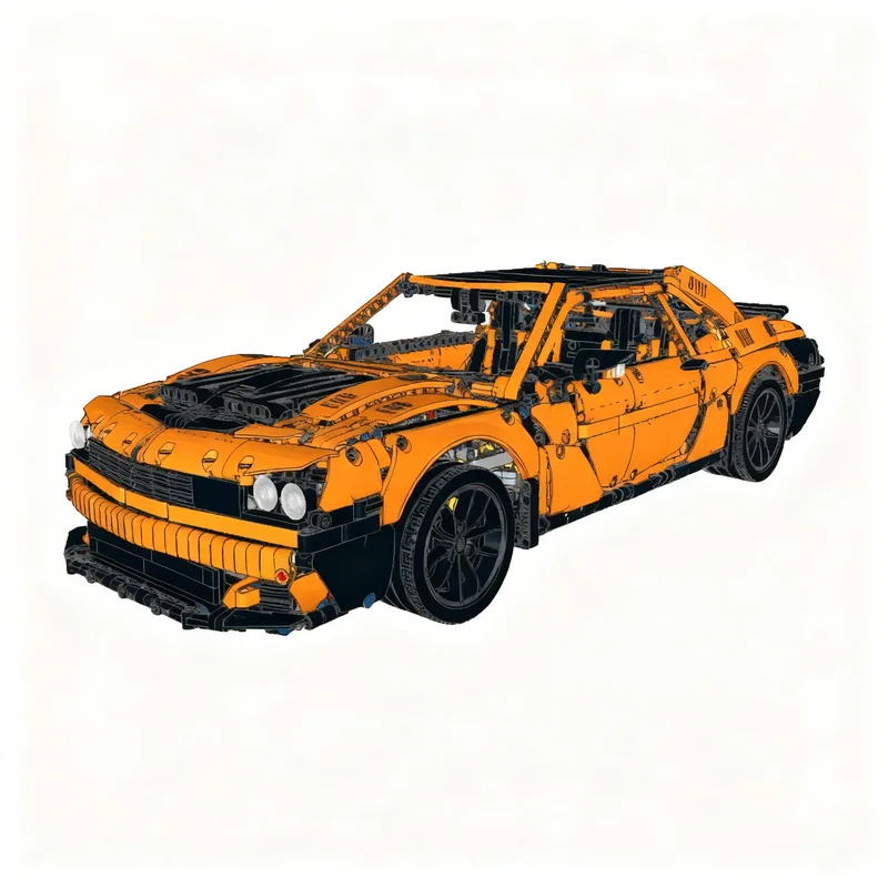 3087pcs MOC Technical Dodge Challenger SRT Hellcat Model Building Blocks Toy Architecture Christmas Gift Creative Brick Birthday