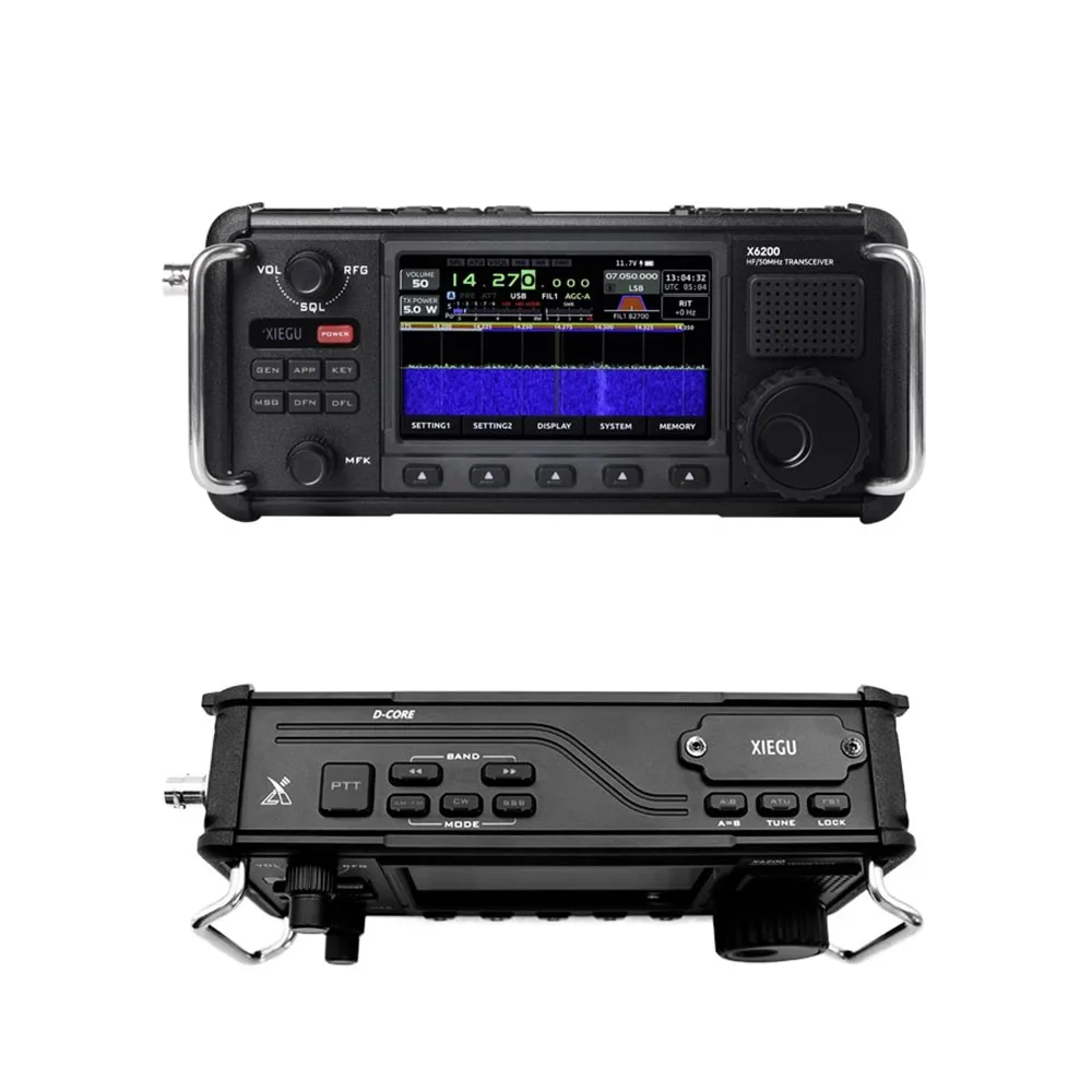 Neuester Xiegu X6200 HF/50 MHz kompakter tragbarer Amateurfunk-Transceiver WFM Aviation Wide Frequency Band Multi-Mode-Empfänger