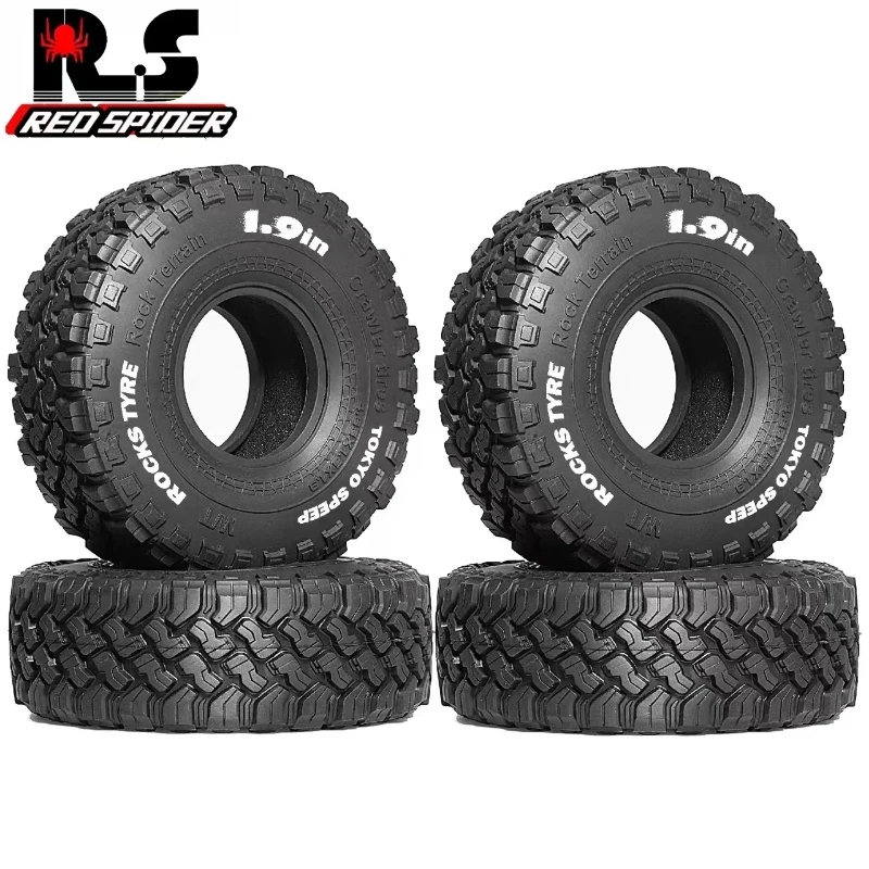 

4PCS 116mm 1.9" Rubber Tire Wheel Tyre for 1/10 RC Crawler Car Axial SCX10 Pro Capra Traxxas TRX4 RC4WD D90 MST Redcat