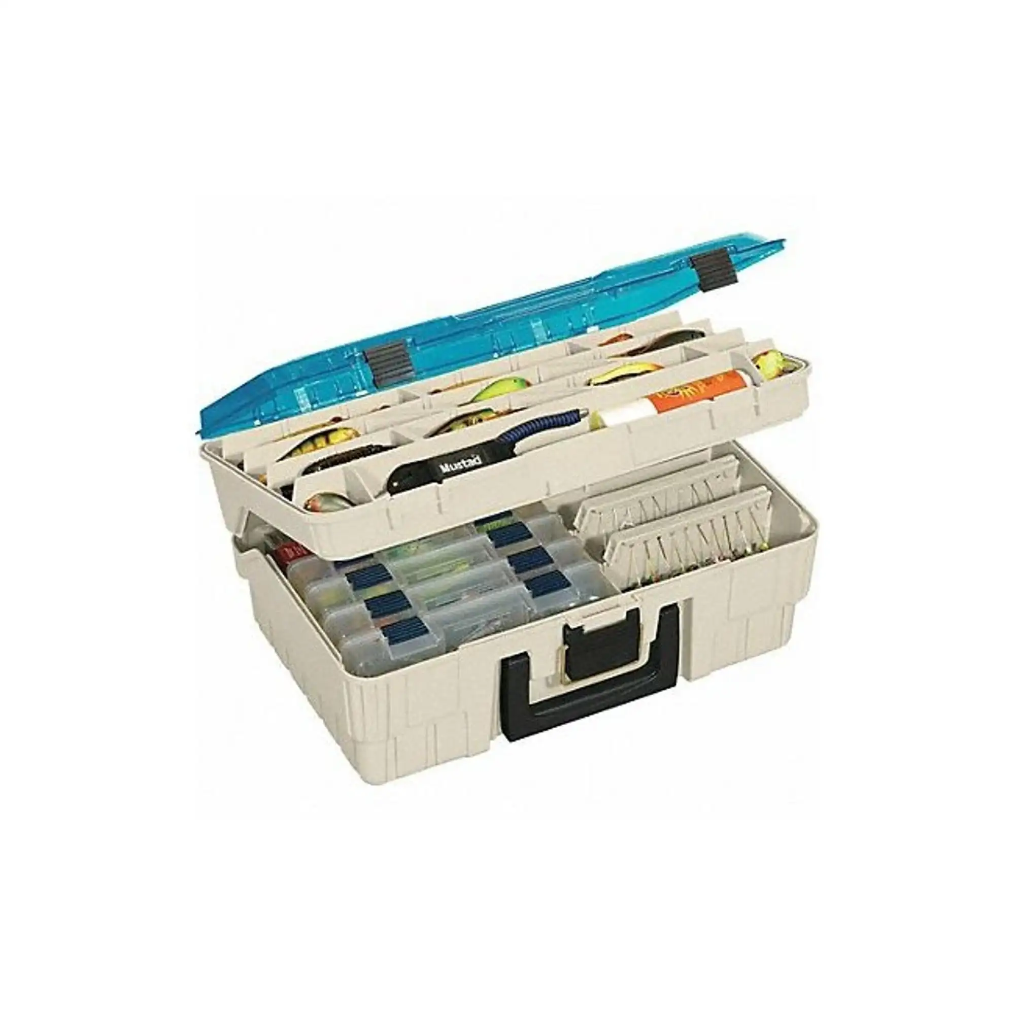 

Two Level Magnum 3500 Tackle Storage Box, Beige/Blue