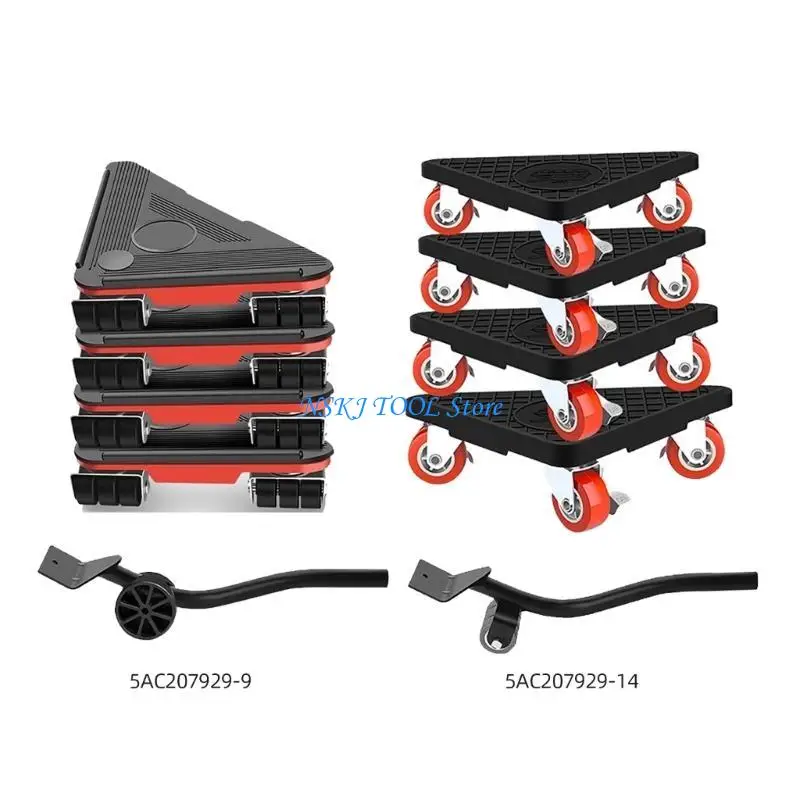 L8RC Furniture Mover وضع Carbon Steel ورافع مع عجلات قابلة للدوران لرفع الأثاث السهل والتحرك