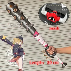 Anime Zenless Zone Zero Lucy Cosplay Prop Cartoon Weaponry Fang Mace Tetsubo Hog Snout Mask Spiked Bat Accessories Xmas Gift