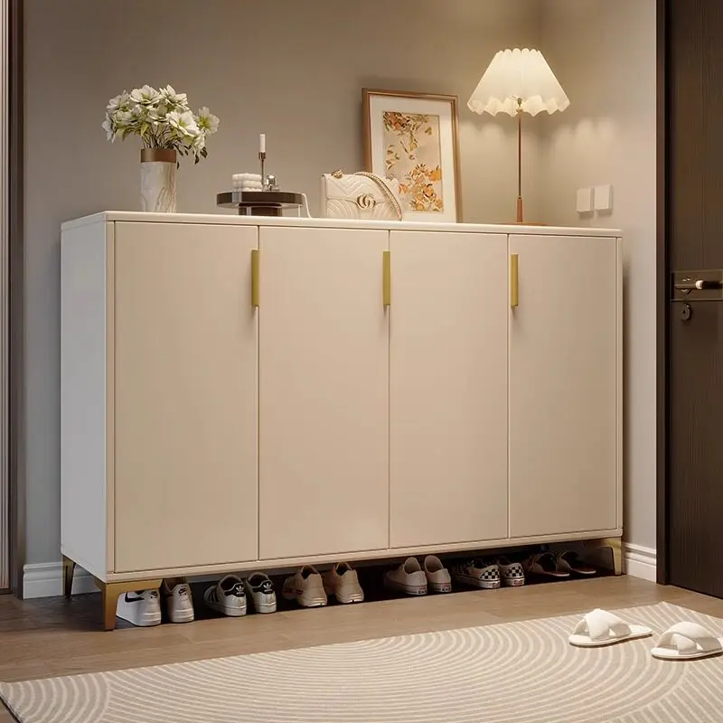 

Wooden Organizer Shoe Shelf Storage Mobile Living Room Luxury Designer Slippers Shoe Cabinet Modern Zapatero Hotel Furniture