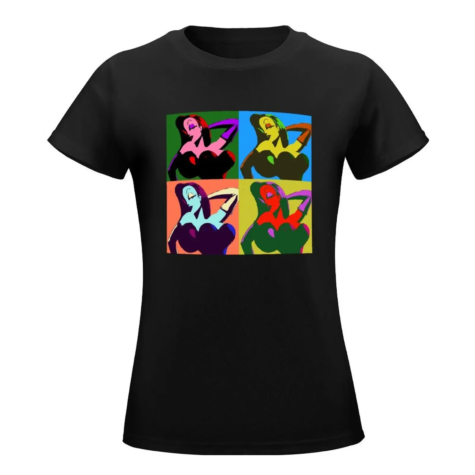 Pop Art - Jessica Rabbit T-Shirt tees cute clothes Women's summer blouses 2024