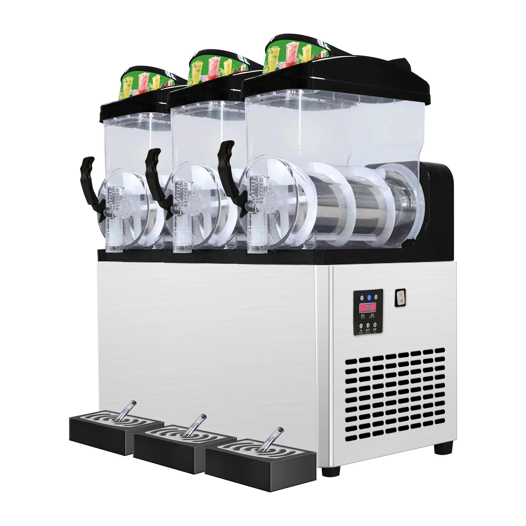 

Commercial Slush Machine Single Double Triple Tank Electric 220V 110V High Power Smoothie Maker for Restaurant Bar Tea Shop