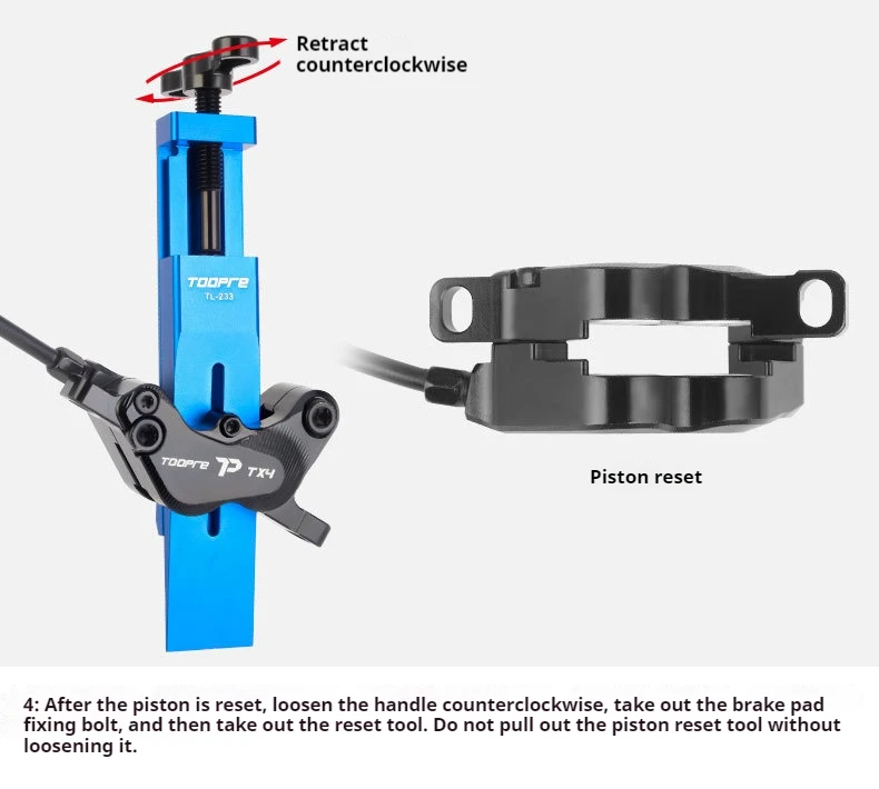 TOOPRE Mountainbike Öl Scheibe Kolben Reset Werkzeug Rennrad Bremssattel Hydraulische Klemme Reset – Detail 12