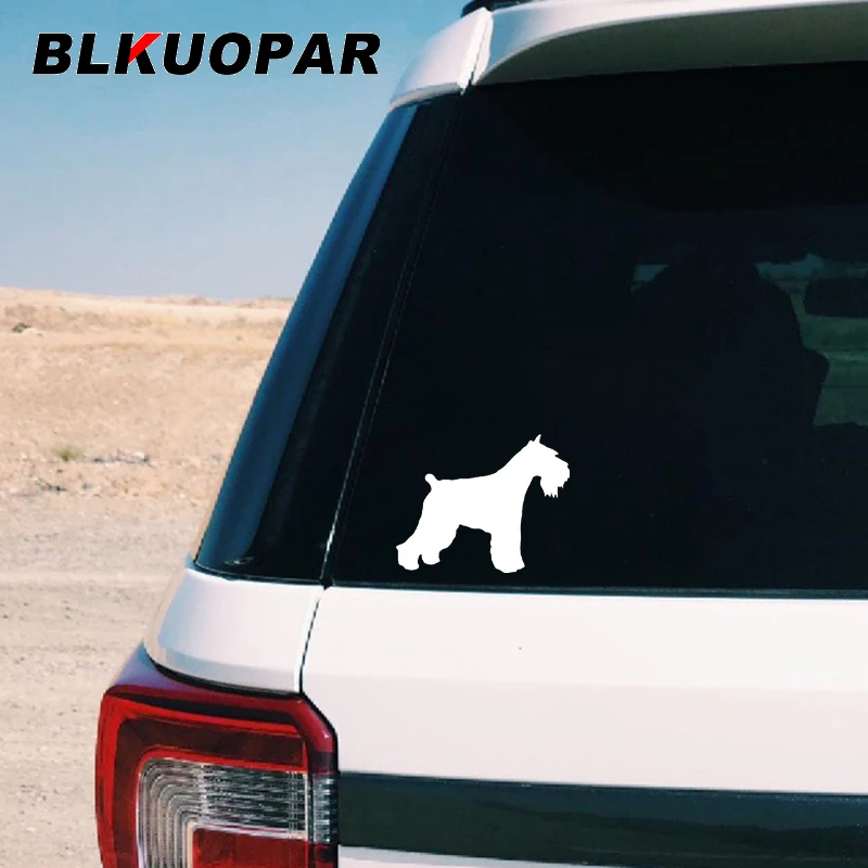 BLKUOPAR Schnauzer Dog Animal Silhouette Car Stickers Creative Decal Graphics Die Cut Bumper Windows Trunk Laptop Car Styling