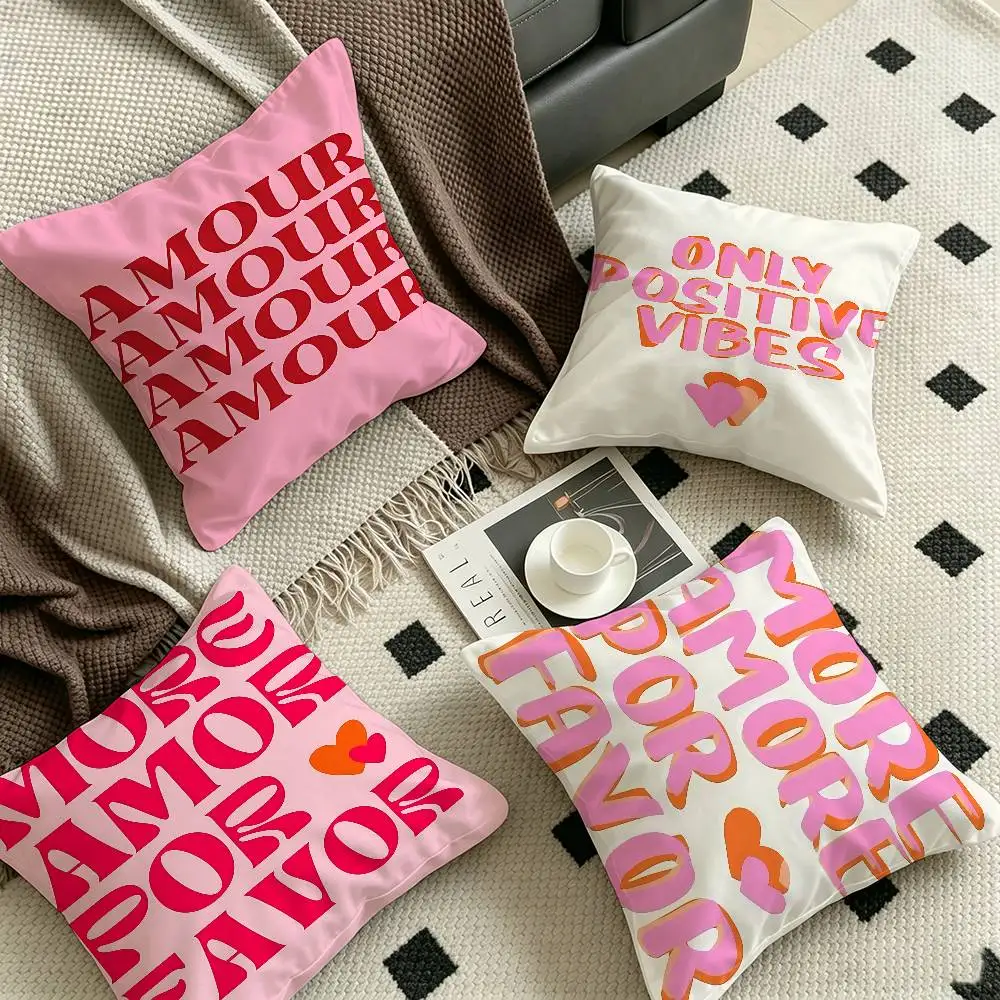 Maximalist More Amor Personalized Pillow Cover Kids Bedroom Wild Party Decor Pillowcase kid Birthday shower Gift
