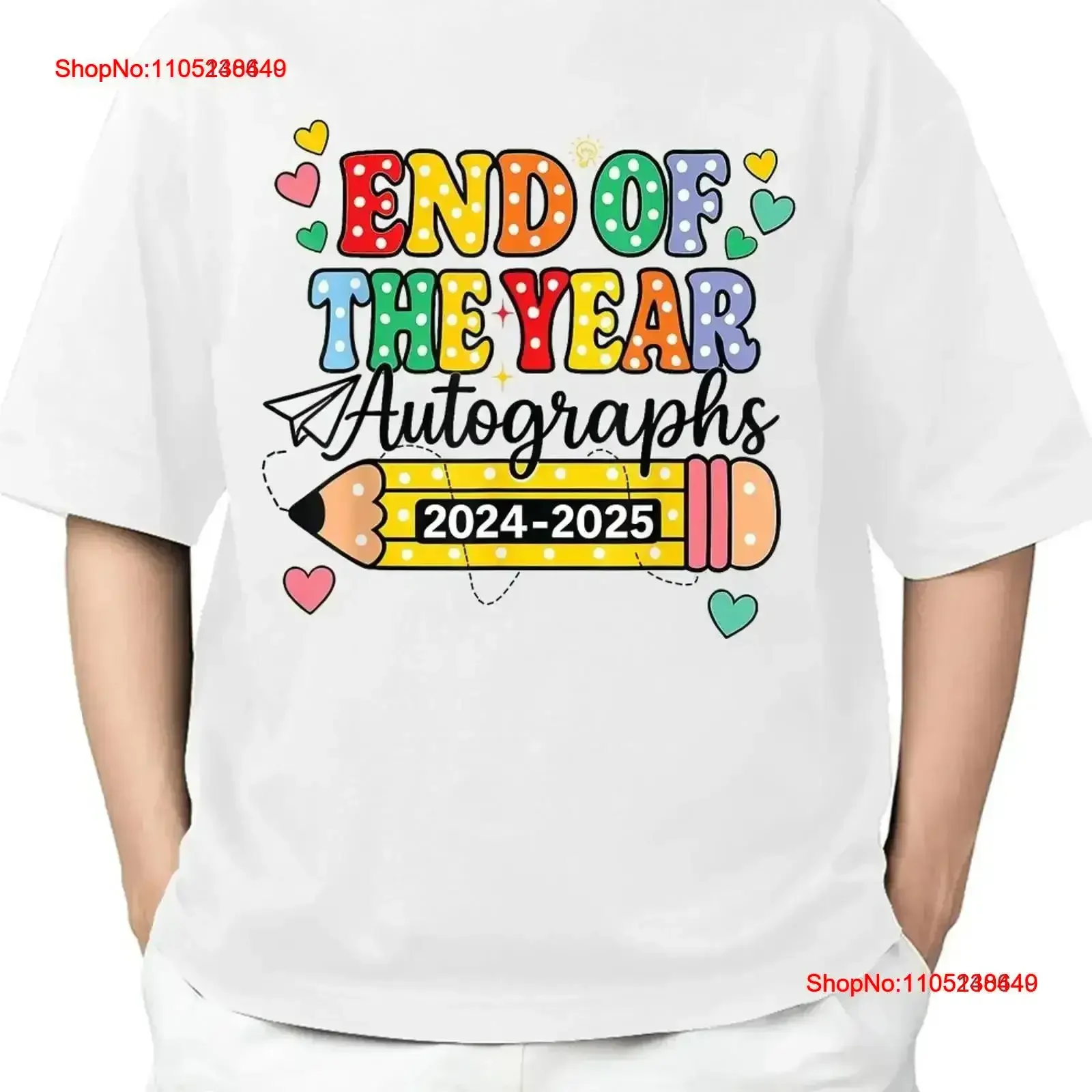 Last Day Of School End The Year Autographs 2024 2025 For Adult S 4XL T Shirt vintage Washed Top Everyday Wear Stylish vintage