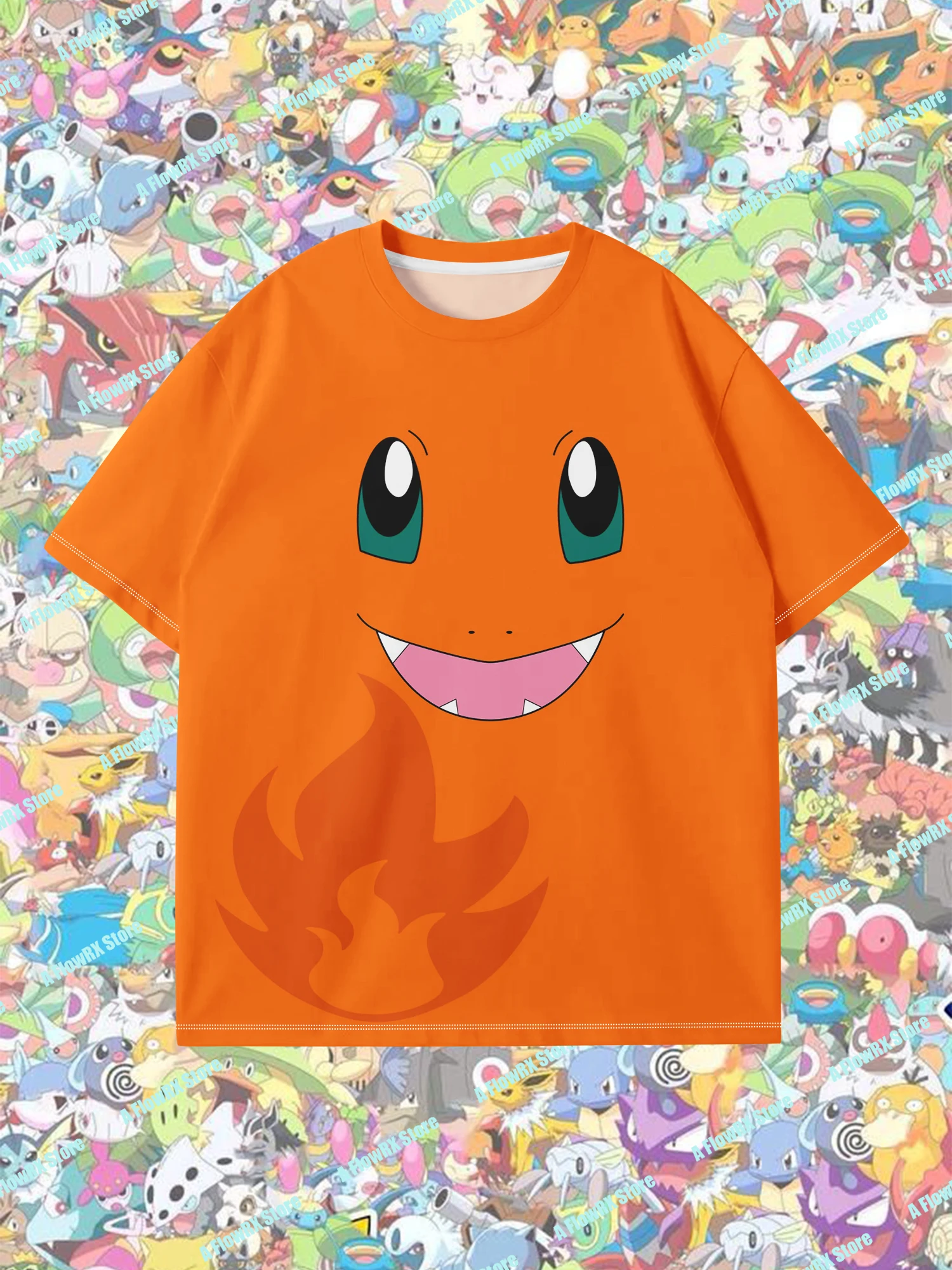 تي شيرت Pokémon Lovely مطبوع ثلاثي الأبعاد مثالي للاستخدام في الهواء الطلق مناسب للرجال والنساء والكبار والأطفال في الصيف ومريح