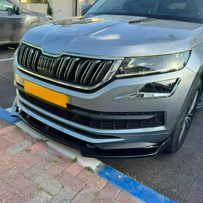 For Skoda KODIAQ MK1 Sportline 2017-2021 Pre-Facelift Front Bumper Lip Spoiler Splitter Diffuser Retrofit Bodykits Tuning