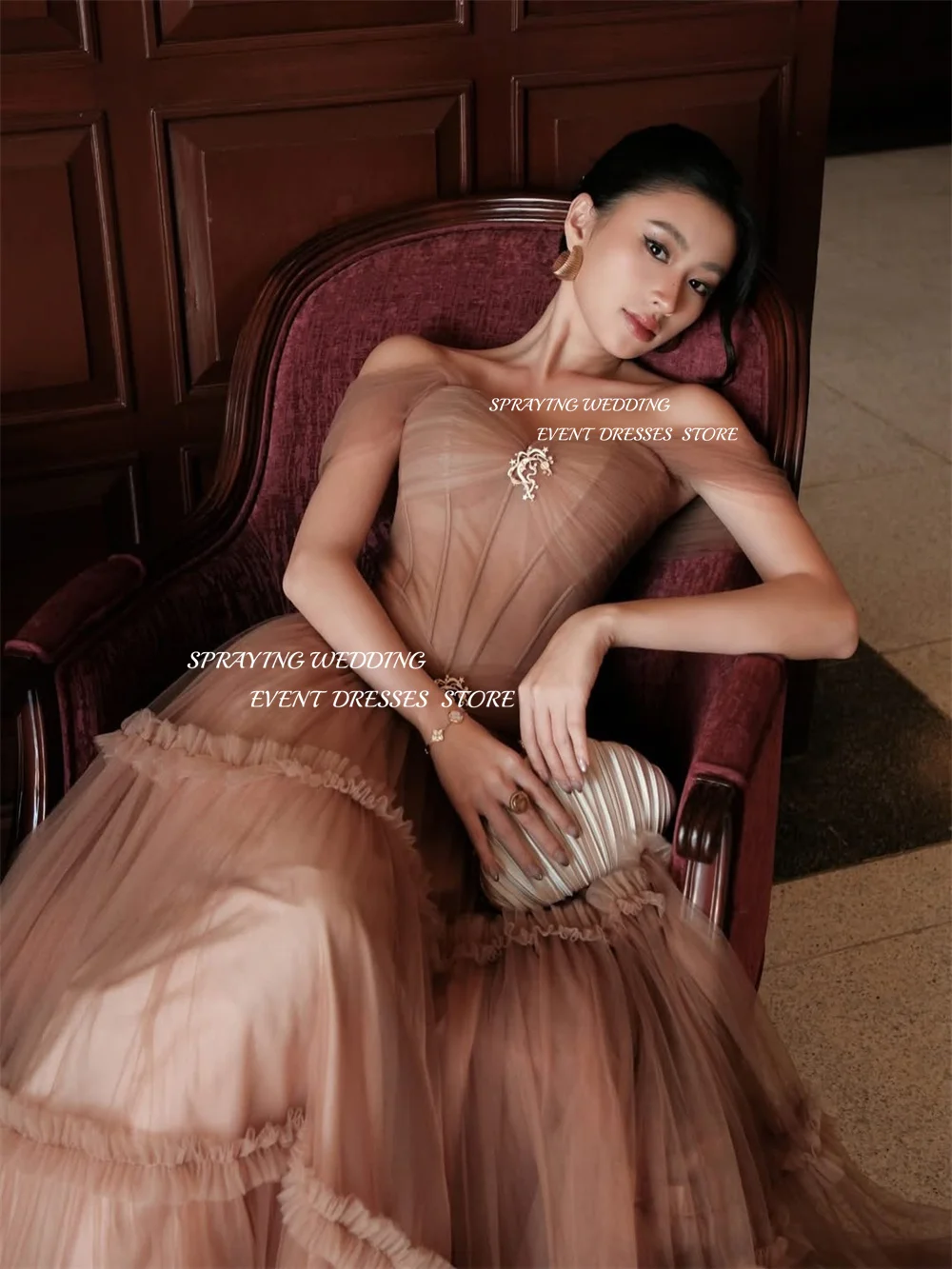 우아한 튤 이브닝 드레스 아라비아 스위트하트 오프숄더 이벤트 파티 드레스 A라인 롱 포멀 이벤트 드레스 맞춤 제작