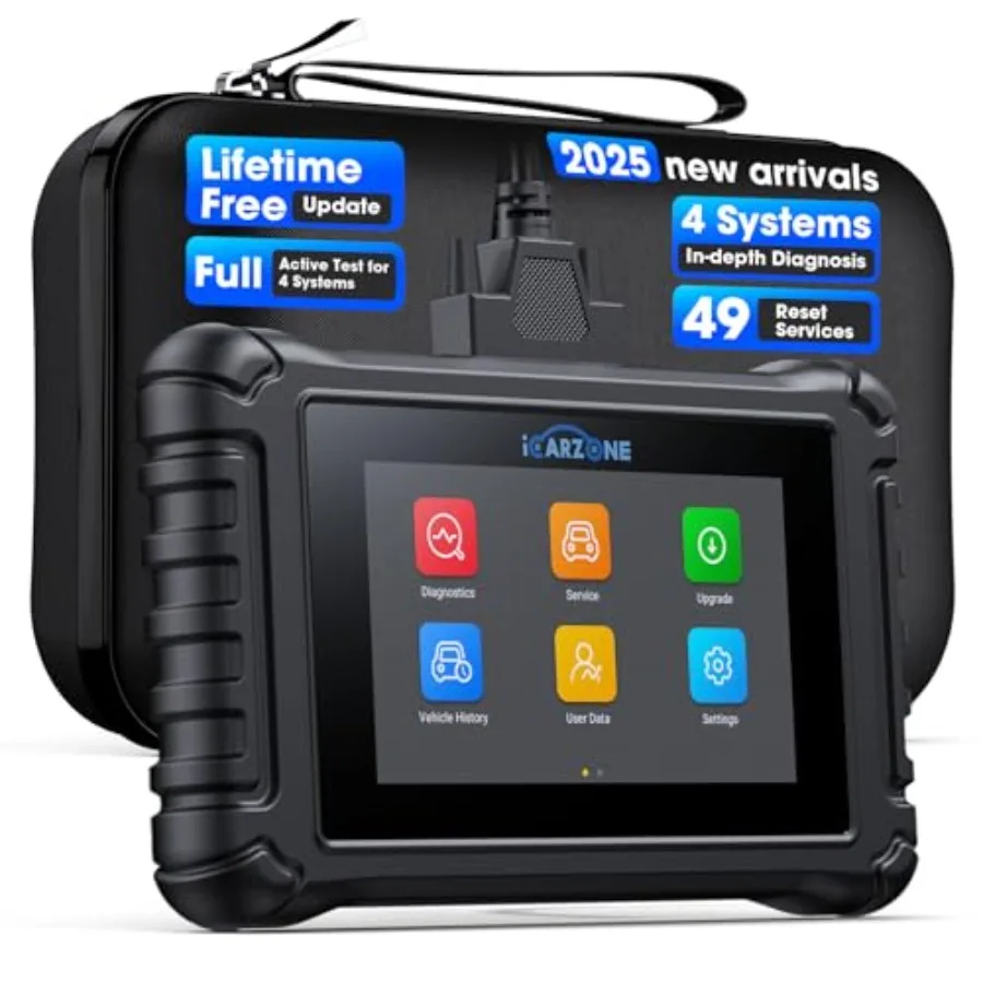 

4 Systems OBD2 Scanner UR600 ABS SRS Engine Transmission Car Code Reader with 49 Services Bidirectional Test of 4 Systems Batte