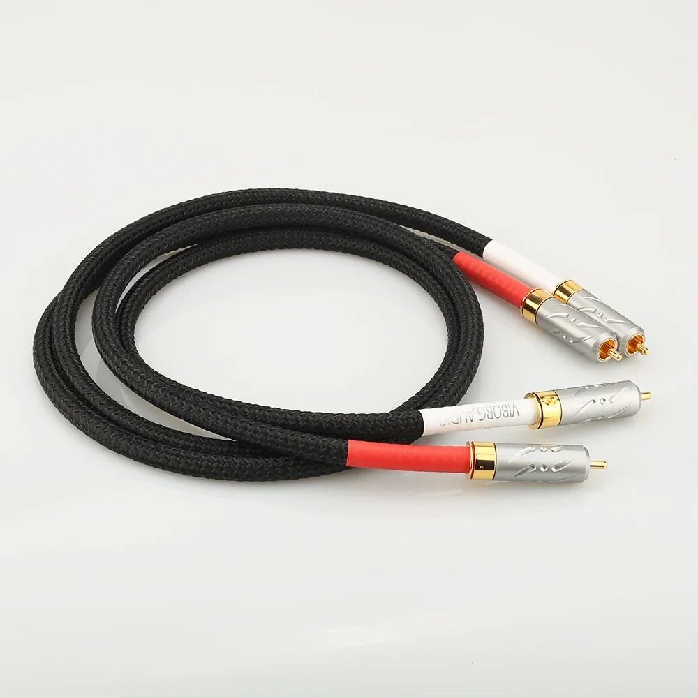 Viborg 09G-801 5N Multiple Oxyacid Pure copper interconect cable single wire with pure copper RCA plug