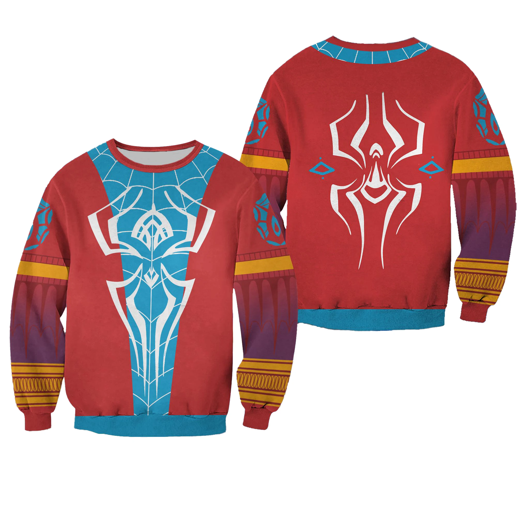 

Человек-паук крещает Вселенную, супергерои Marvel, рождественский уродливый свитер, Тотем паука, мультиверс, толстовка с круглым вырезом, мужская новинка 2026