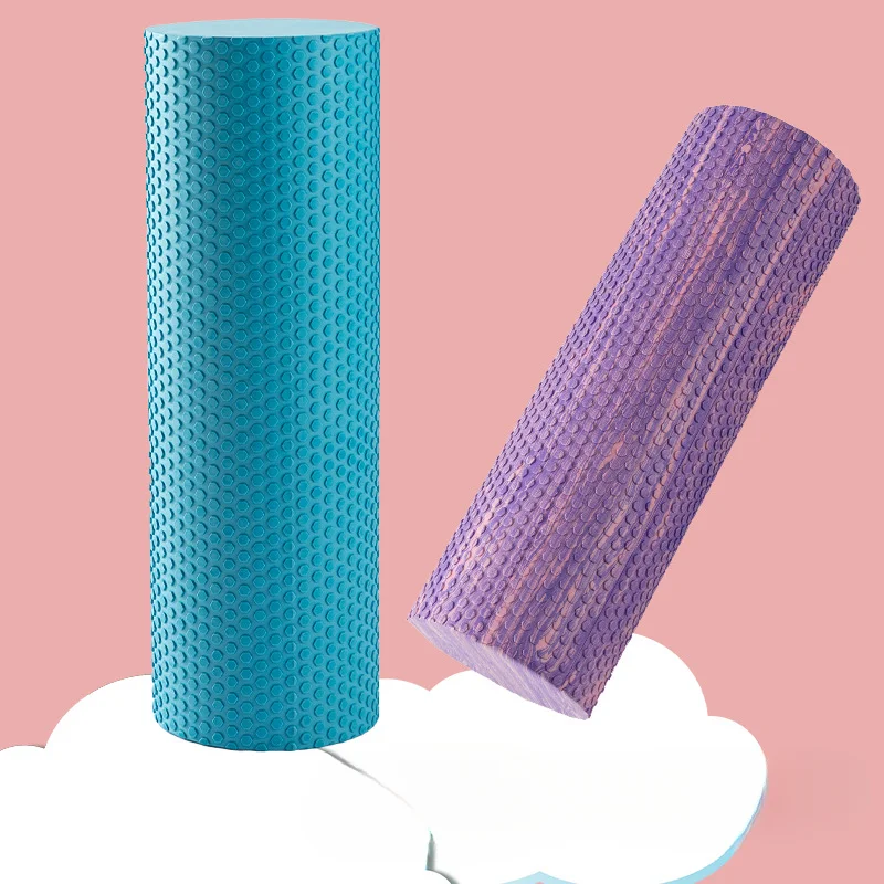 30/45/60CM X 10CM Yoga Foam Roller EVA Pilates Exercises Massage Roller Fitness Gym Muscle Massage Column Self Massage Tool