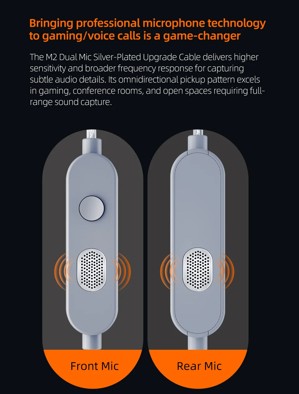  KZ M2 Dual Versilbertes Upgrade-Kabel, Hochauflösend mit Dual-Mikrofon, USB Typ-C, 3,5-mm-Stecker, optionales Upgrade-Kabel für Kopfhörer – Detail 9