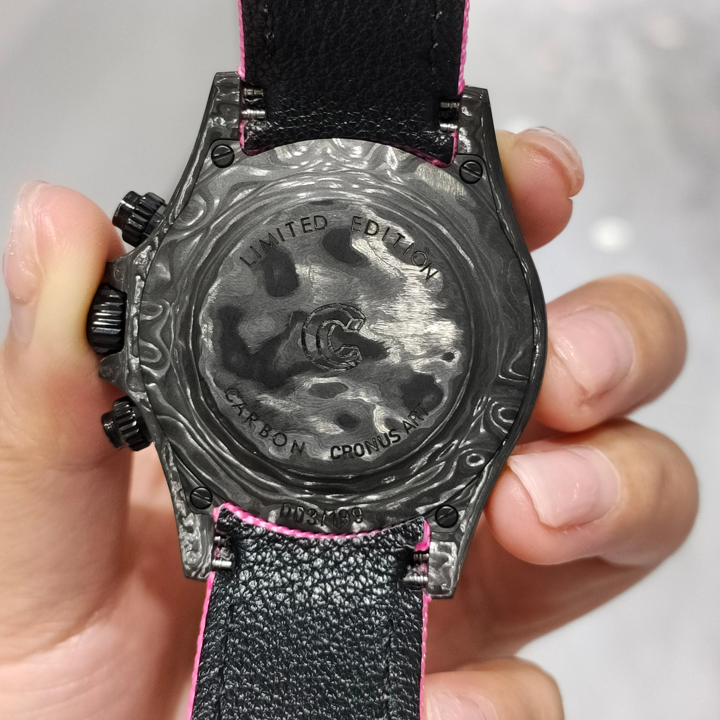 CRONUSART Orologio automatico da uomo Cronografo da 40 mm Orologio da polso meccanico Cassa in fibra di carbonio Luminou Tripla piccole finestre