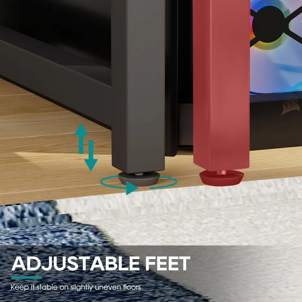 مكتب مكتب منزلي بني معاصر مقاس 47 بوصة للدراسة والكتابة