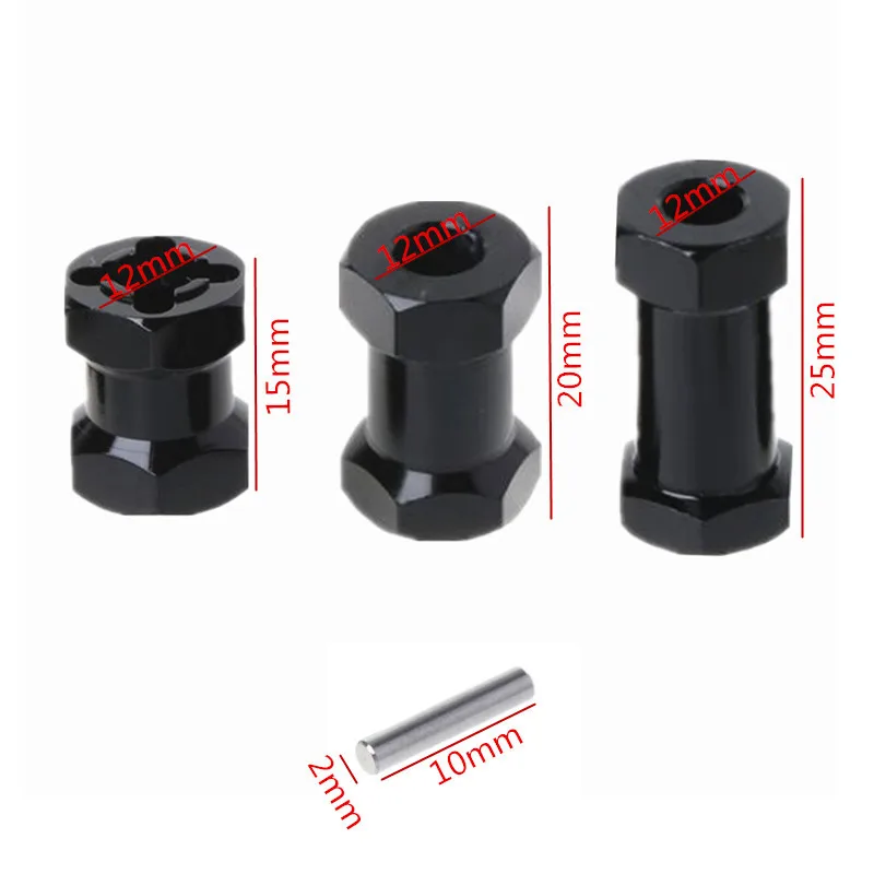 5Sets Aluminum HEX 12mm Longer Combiner Climbing Simulation RC Car 15mm 20mm 25mm Coupler AL For 1/10 Scale RC Car TAMIYA AXIAL