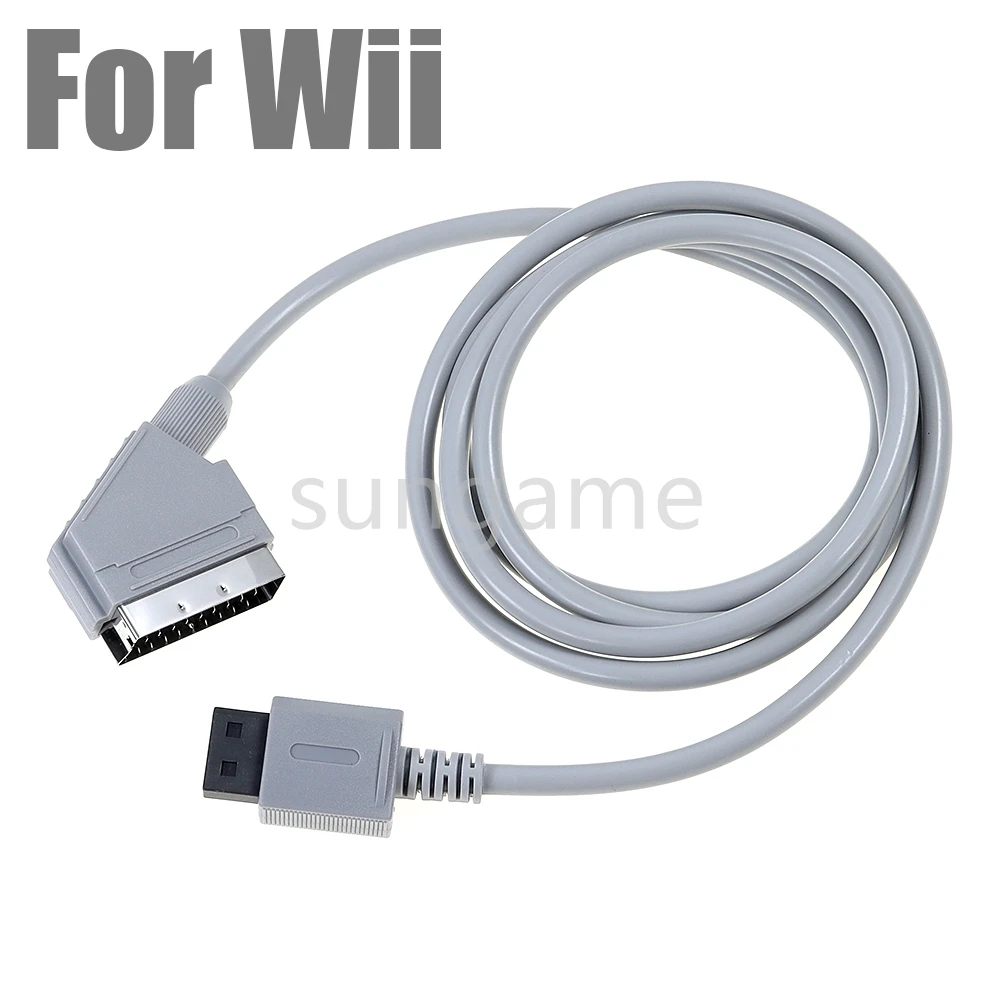 1pc for WII WIIU 1.8m Scart RGB Video Cable Cord for Wii NTSC Game Console HDTV Cord