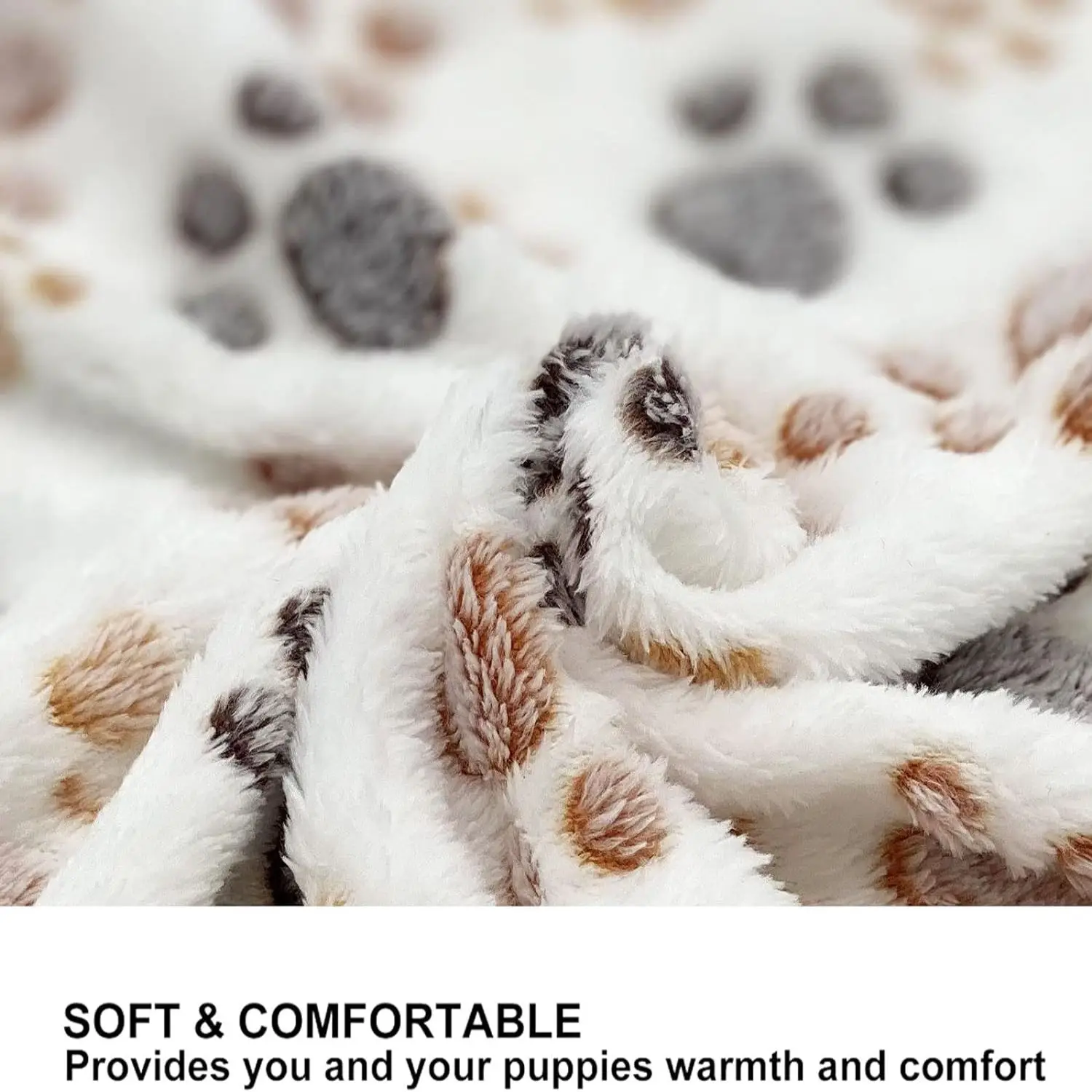 1 Pack Dog Blankets Super Soft Warm Sleep Mat Fluffy Premium Fleece Pet Blanket Flannel Throw for Dog Puppy Cat