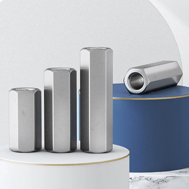 

1Pcs M5 M6 M8 M10 M12 M20 M24 304 Stainless Steel Lengthen Hex Column Joint Coupling Nut Connect Standoff Long Rod Hex Nut