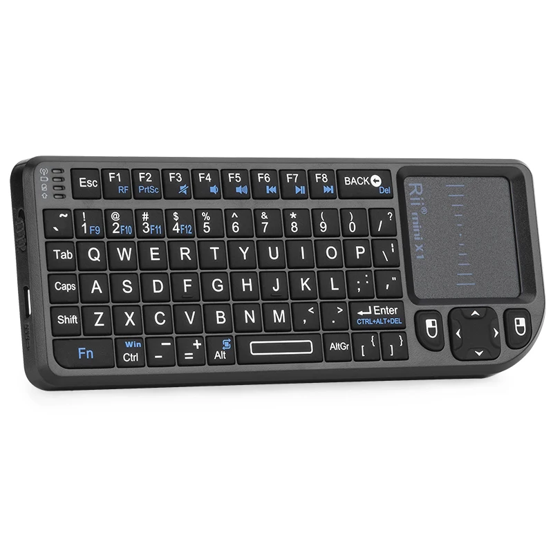 Rii Mini Wireless English Keyboard with TouchPad for Android TV Box/Mini PC/Laptop Mac, Laptop, Windows, Tablet