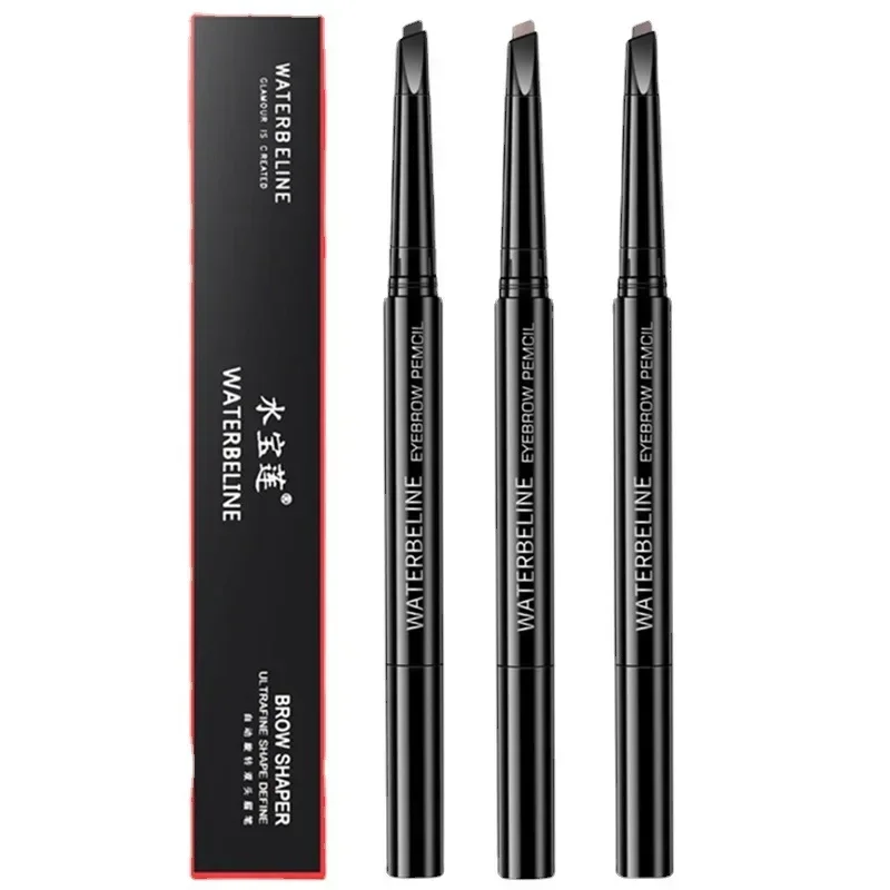 5Color Double-headed Eyebrow Pencil Auto-rotating Refill Waterproof Long Lasting Eye Brow Tattoo Pen Black Brown Eyebrows Makeup