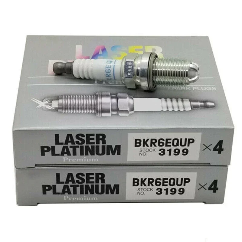 4/6PCS 3199 BKR6EQUP Spark Plug for BMW E39 E46 E60 E53 E66 320i 525i 540i X3 X5 MINI R50 R53 Audi A6 A8 VW Passat Volvo S60 V70