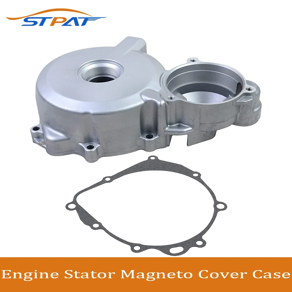 STPAT Left Side Engine Stator Magneto Cover Case Compatible with Suz-uki DRZ400 E S SM 2002-2020 11483-29F00 11351-29F60