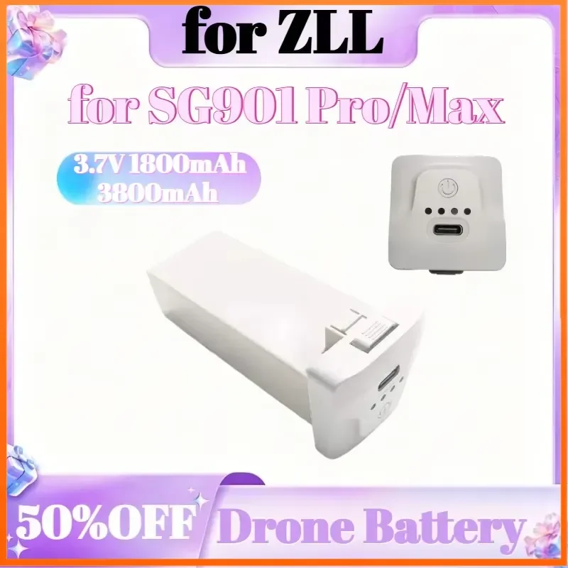 

3.7V 1800mAh 3800mAh Flight Time 24mins Drone Battery For ZLL SG901 Pro/Max Battery Replacement Accessories Part